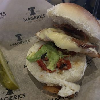 MaGerk's - Chicken sandwich opened. - Pubs Near Me - Royersford, Pennsylvania