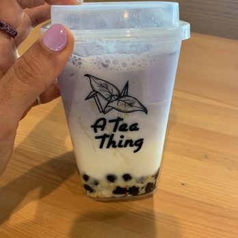 A Tea Thing - Taro Milk Drink with brown sugar boba - Coffee & Tea Near Me - Reseda, California