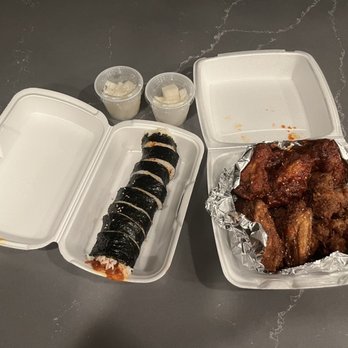 Sia Fusion Eatery - Spam Kimchi Roll, Chicken Wings (14 pcs), Pickled Radish Side (x2). Not pictured: Spicy Rice Cake. - Asian Fusion Near Me - Newark, California Sia Fusion Eatery - Spam Kimchi Roll, Chicken Wings (14 pcs), Pickled Radish Side (x2). Not pictured: Spicy Rice Cake. - Asian Fusion Near Me - Newark, California