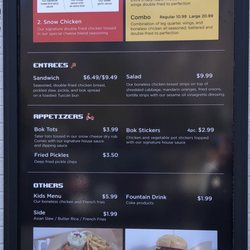 Bok Bok - Menu