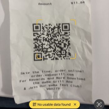 WaBa Grill - Malfunctioning QR - Fast Food Near Me - San Diego, California