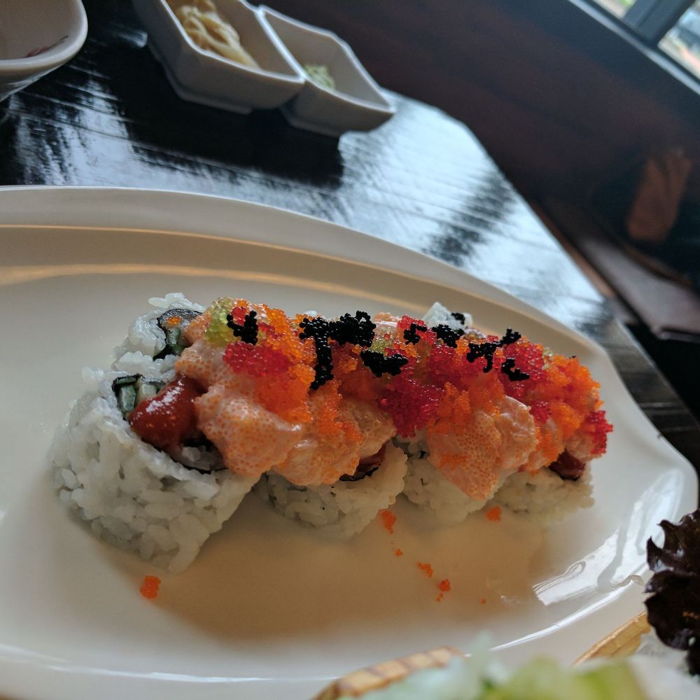 Sushi Mori - Sakura roll. - Japanese Near Me - Surrey, British Columbia Sushi Mori - Sakura roll. - Japanese Near Me - Surrey, British Columbia