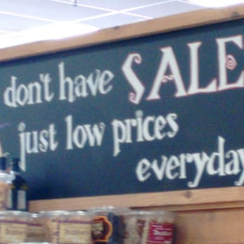 Trader Joe's - No need for sales, just every day low prices are asserted. - Grocery Near Me - Fremont, California Trader Joe's - No need for sales, just every day low prices are asserted. - Grocery Near Me - Fremont, California