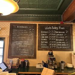 West's Bakery - Menu for sweets