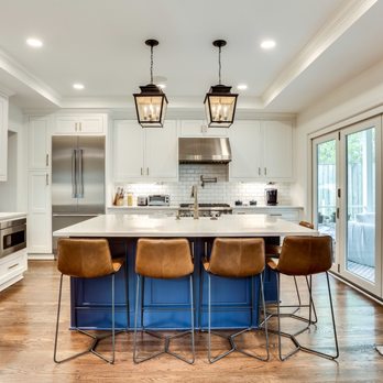 Reico Kitchen & Bath - A touch of blue can bring joy to the kitchen. - Kitchen & Bath Near Me - Elkridge, Maryland Reico Kitchen & Bath - A touch of blue can bring joy to the kitchen. - Kitchen & Bath Near Me - Elkridge, Maryland