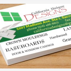 California Unique Designs - Business card