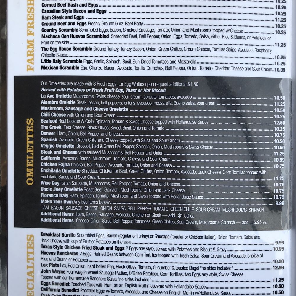 The Egg House - The menu - Breakfast & Brunch Near Me - Simi Valley, California The Egg House - The menu - Breakfast & Brunch Near Me - Simi Valley, California