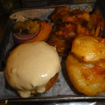 El Jefe Burger Shack - jalapeno stuffed burger, onion wedges, cheese sauce topping (nothing compares!!) - Burgers Near Me - Luquillo, Puerto Rico El Jefe Burger Shack - jalapeno stuffed burger, onion wedges, cheese sauce topping (nothing compares!!) - Burgers Near Me - Luquillo, Puerto Rico