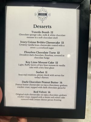 Menu photo 1 Chive Sea Bar & Lounge Savannah, GA