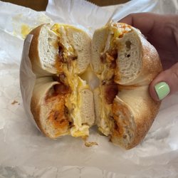 Croton Mini Deli - Double egg, bacon, cheese, hot sauce, bagel