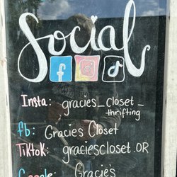 Gracie’s Closet - Gracie's Closet's social media contacts.