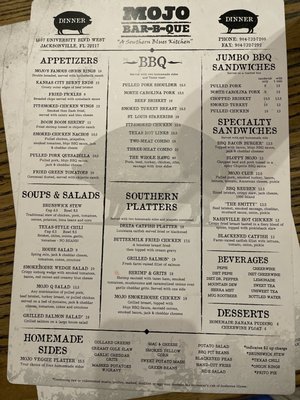 Menu photo 3 Mojo Bar-B-Que Jacksonville, FL