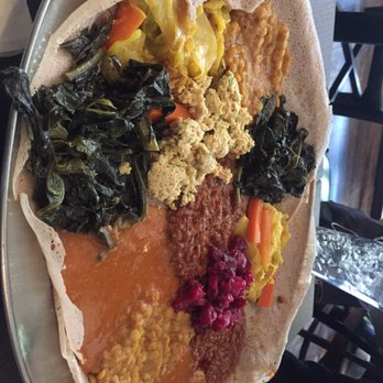Bati Ethiopian Kitchen  - This meal was for 3 and it was more than enough. Ethiopian food has a way of looking smaller than it really is! - Ethiopian Near Me - Brooklyn, New York