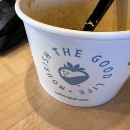 This was chicken enchilada soup, but I love the logo nourished the good life