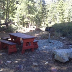 Salmon Lake Lodge - Each tent cabin gets there own outside table and bbq.
