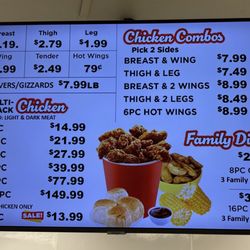 Hays Supermarket - Menu board (fried chicken)