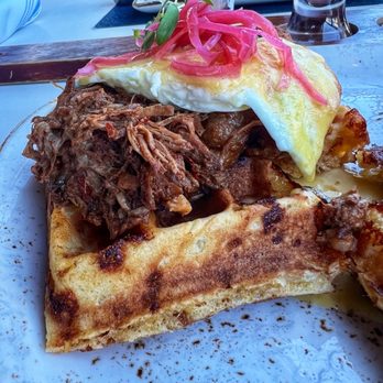 State Fare Kitchen & Bar-The Woodlands - Birria Benedict - Breakfast & Brunch Near Me - Spring, Texas State Fare Kitchen & Bar-The Woodlands - Birria Benedict - Breakfast & Brunch Near Me - Spring, Texas