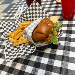 Bigfoot Pizza - Cheeseburger and fries very very delicious recommend as well