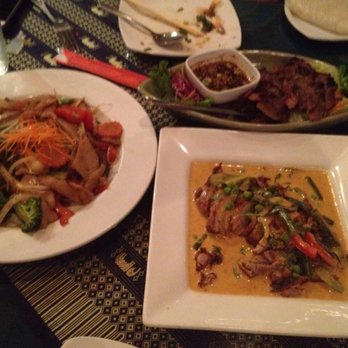 Thai Thani - Pad kee Mao. SO GOOD. Penang duck so good toooo and spicy tear beef SO good. All yum yum yum - Thai Near Me - Orlando, Florida