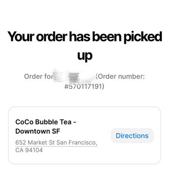 CoCo Fresh Tea & Juice - Someone else picked up my order - Bubble Tea Near Me - San Francisco, California CoCo Fresh Tea & Juice - Someone else picked up my order - Bubble Tea Near Me - San Francisco, California