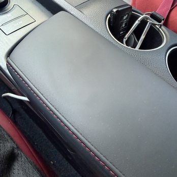 Oleg Leather Master - Center arm console(after repair) - Auto Upholstery Near Me - Campbell, California Oleg Leather Master - Center arm console(after repair) - Auto Upholstery Near Me - Campbell, California