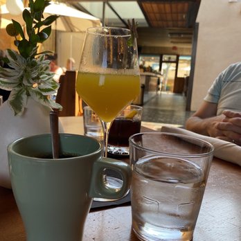 Madison - Mango Mint Mimosa and house coffee - 5/5 - Italian Near Me - San Diego, California