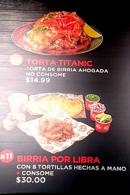 Menu photo 4 Birrieria Guadalajara La Puente, CA