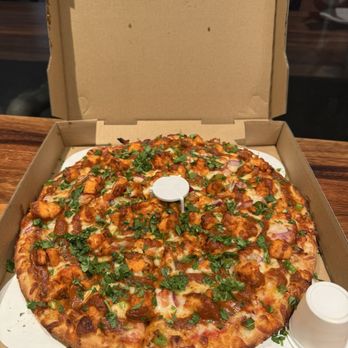 Desi Pizza Kitchen - Butter Chicken Pizza (medium size) - Pizza Near Me - Seattle, Washington