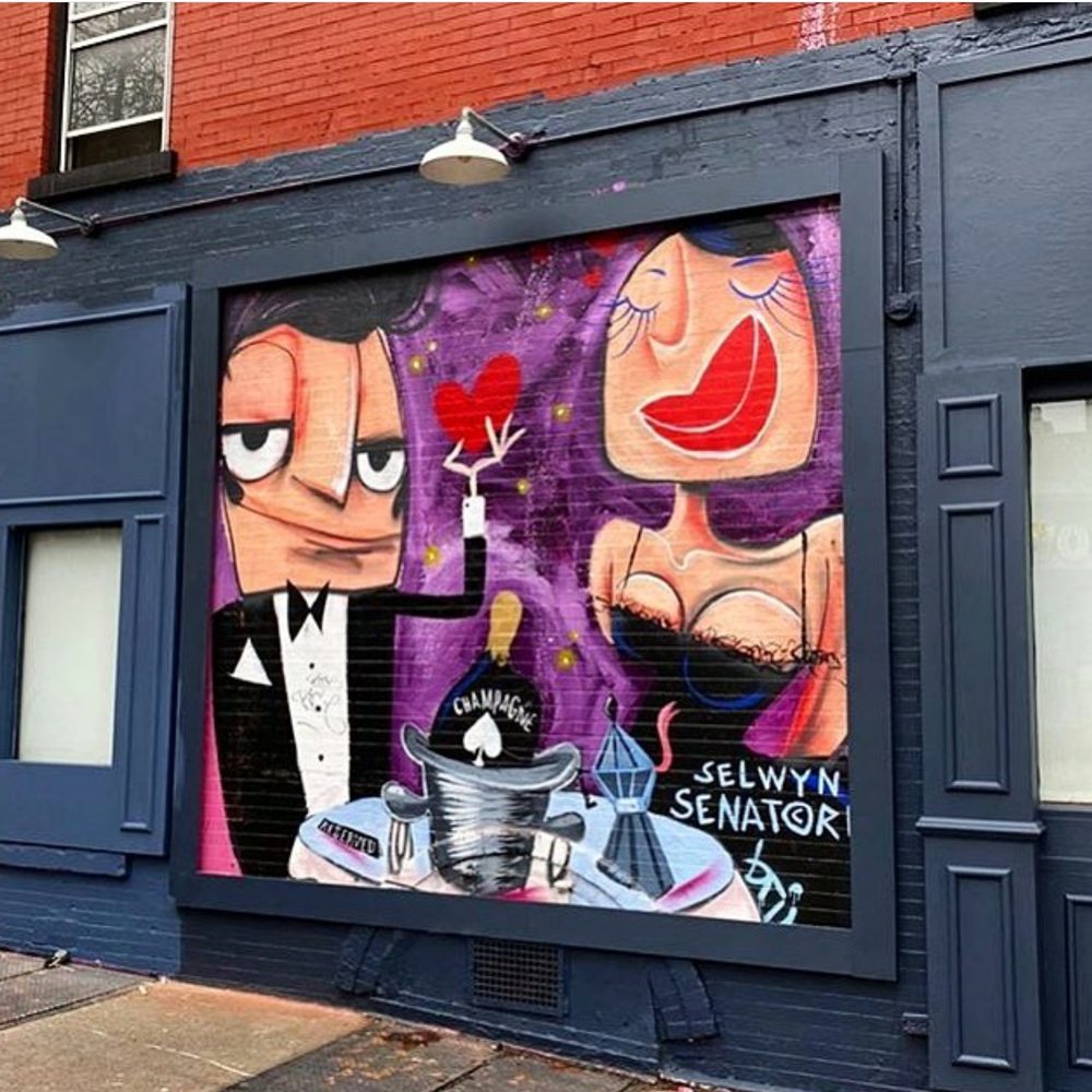 Feed Me Love - All that is left of a beautiful mural, SAD - Public Art Near Me - New York, New York