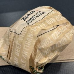 Triple O's - Crispy cod burger in wrapper~