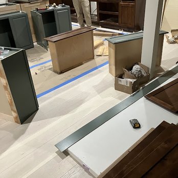 Cabinets To Go - Cabinets were put together on the new flooring instead of the Ram Board. - Kitchen & Bath Near Me - Marietta, Georgia Cabinets To Go - Cabinets were put together on the new flooring instead of the Ram Board. - Kitchen & Bath Near Me - Marietta, Georgia