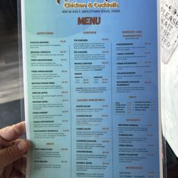 Fire-Spice Chicken & Cocktails - Menu
