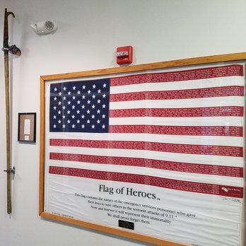 Indianapolis Fire Department Museum - Within the red stripes are the names of 9/11 heroes - Museums Near Me - Indianapolis, Indiana