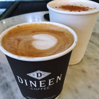 Dineen Coffee - Flat white and a dirty chai latte - Coffee & Tea Near Me - Toronto, Ontario
