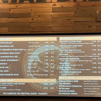 Millennial Brewing Company - Menu - Breweries Near Me - Fort Myers, Florida