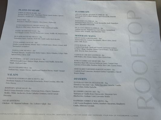Menu photo 3 Rooftop At The Envio Portsmouth, NH Menu photo 3 Rooftop At The Envio Portsmouth, NH