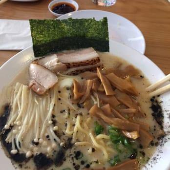 GoBistro - Tonkatsu ramen with extra enoki mushrooms and ++bamboo shoots. So creamy and yummy!! - Sushi Bars Near Me - Hollywood, Florida