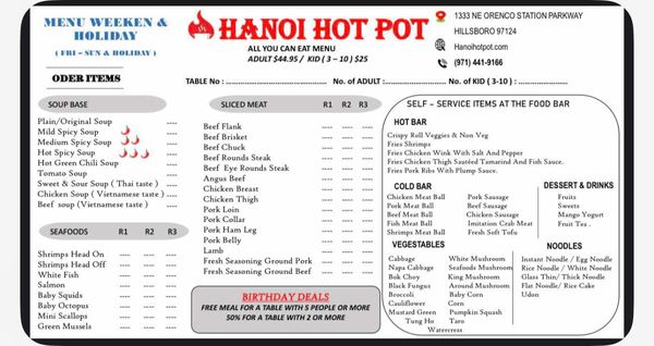 Menu photo 2 Pho Ha Noi Hillsboro, OR Menu photo 2 Pho Ha Noi Hillsboro, OR