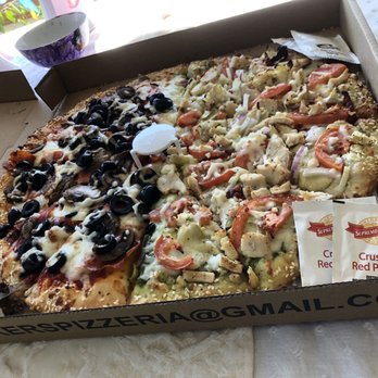 Stackers Pizzeria - Pesto chicken and olives with pepperoni - Pizza Near Me - Saratoga, California Stackers Pizzeria - Pesto chicken and olives with pepperoni - Pizza Near Me - Saratoga, California