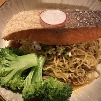 The BEP Corner - Szechuan noodles with crispy salmon - Asian Fusion Near Me - Duluth, Georgia The BEP Corner - Szechuan noodles with crispy salmon - Asian Fusion Near Me - Duluth, Georgia