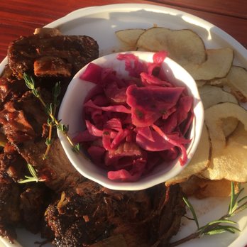 Bonfire - Bison short ribs - New American Near Me - Bigfork, Montana