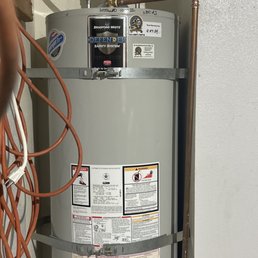 The newly installed water heater