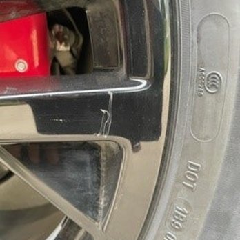Dunn Tire - Rim damage - same side as accident... denial of any damage per store.. - Tires Near Me - Erie, Pennsylvania Dunn Tire - Rim damage - same side as accident... denial of any damage per store.. - Tires Near Me - Erie, Pennsylvania