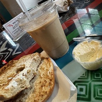 Monstera Coffee Studio - Bagel with cream cheese & banana bread coffee - Coffee & Tea Near Me - Clovis, California Monstera Coffee Studio - Bagel with cream cheese & banana bread coffee - Coffee & Tea Near Me - Clovis, California