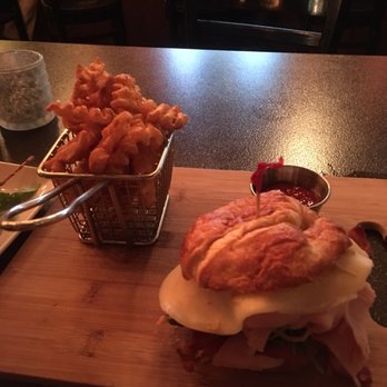 The Refinery - Turkey club with waffle fries on the side - American Near Me - Birmingham, Alabama The Refinery - Turkey club with waffle fries on the side - American Near Me - Birmingham, Alabama