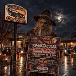 Uptown Car Wash - Friday, October 30 5PM - 8PM Trunk or Treat Car Show Costume & Vehicle Contests Raffles & Prizes Community Fundraiser