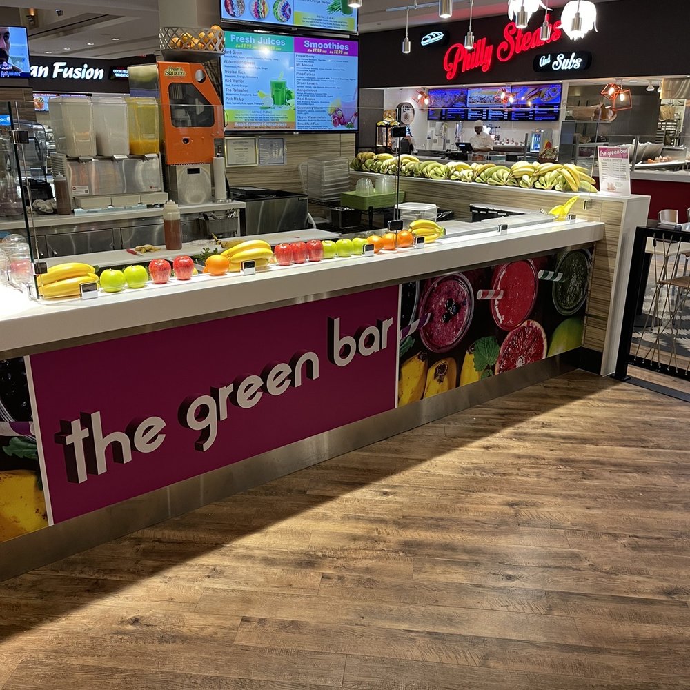 Green Bar - a variety of fruits and vegetables on display - Juice Bars & Smoothies Near Me - Atlantic City, New Jersey