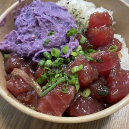 Shoyu Poke Bowl with 'Uala Mash Shoyu Poke Bowl with 'Uala Mash