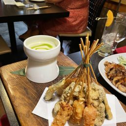 Tempura with dip Tempura with dip