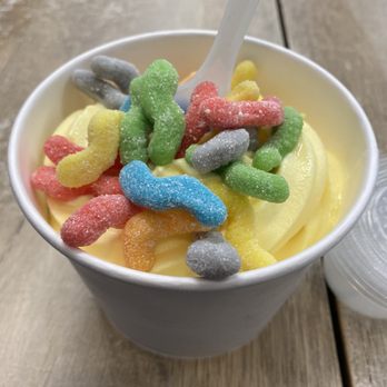 Heavenly Yogurt - Dole whip with sour gummies - Ice Cream & Frozen Yogurt Near Me - San Diego, California Heavenly Yogurt - Dole whip with sour gummies - Ice Cream & Frozen Yogurt Near Me - San Diego, California